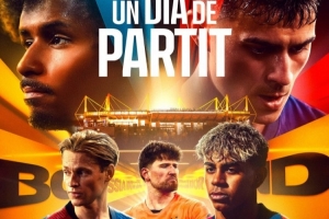 首回合4-0！巴萨发布客战多特海报：德容、亚马尔、佩德里亮相